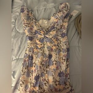 ⭐️NWT⭐️ Japra Floral Twist-Front Midi Dress in Lavender & Peach